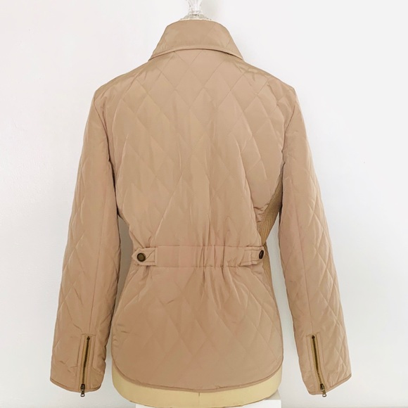 Talbots Diamond Quilted Jacket Tan Sz LP GUC - Picture 2 of 9